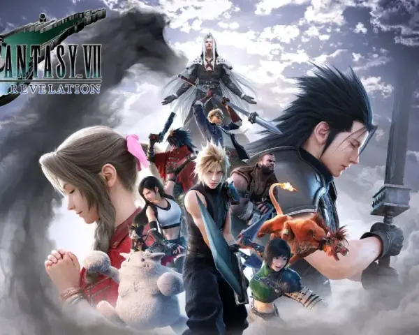 Elenco de personajes de Final Fantasy VII Remake Parte 3, con Cloud, Aerith, Sephiroth y Zack.