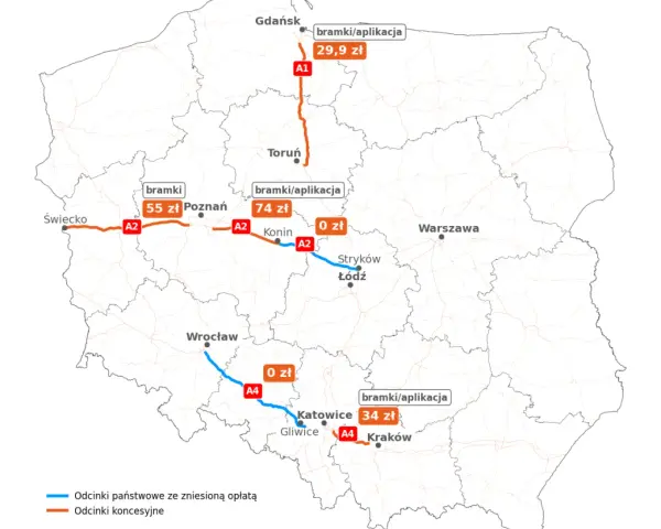 Opłaty na A4: Jak płacić mniej i gdzie jest bezpłatnie?