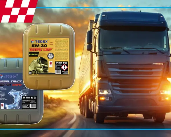 Olej 10w40 jaki to olej? Tedex Diesel Truck 15W-40 SHPD i Tedex 5W-30 UHPD LSP to oleje do ciężarówek.