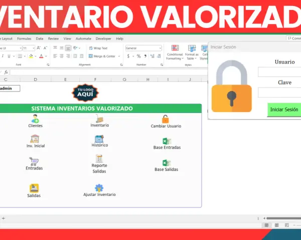 Sistema de inventario valorizado con inicio de sesión, que es kardex. Permite gestionar usuarios, clientes, inventario, entradas, salidas y reportes.