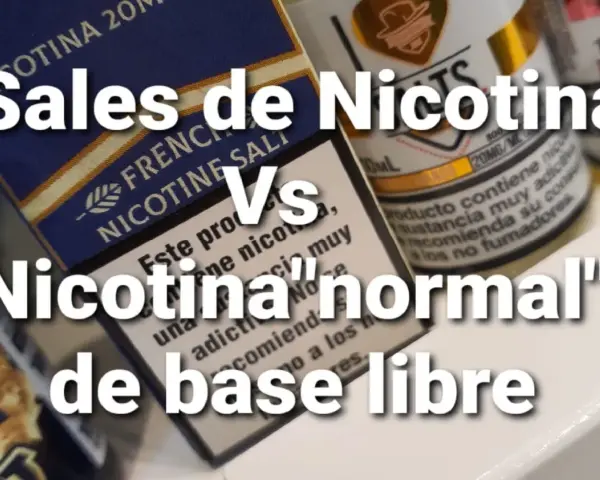 Sales de nicotina vs. nicotina "normal" de base libre en vape.