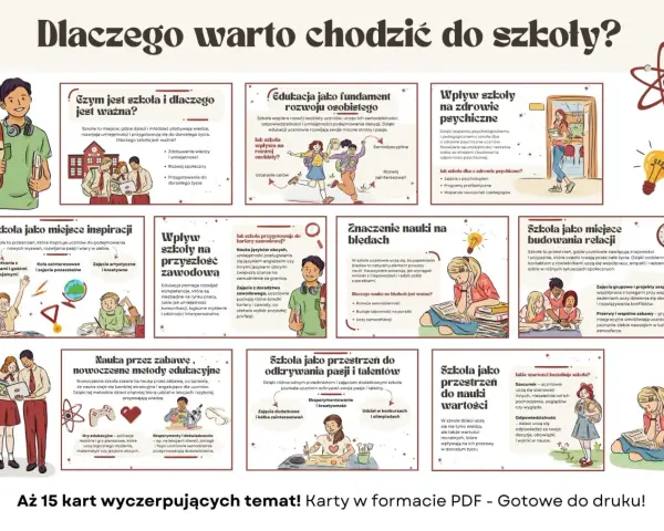 Ilustracja do gazetki szkolnej: szkoła jako miejsce rozwoju, inspiracji i budowania relacji. Daje pomysł na gazetkę szkolną.