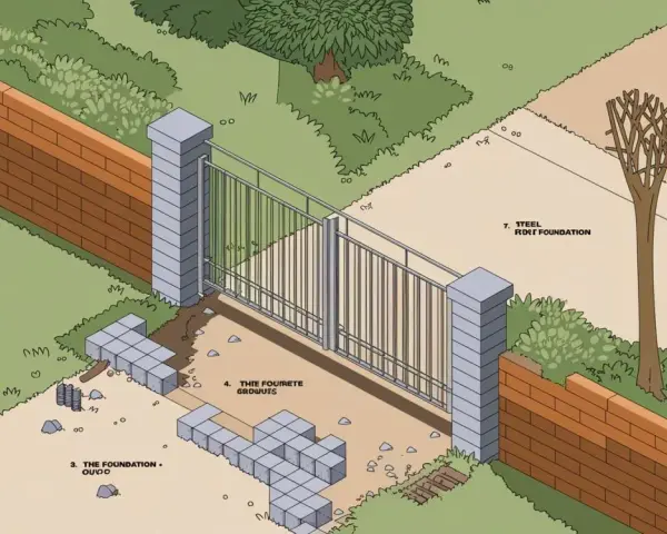 Jaki fundament pod bramę przesuwną? Kluczowe wymiary i materiały
