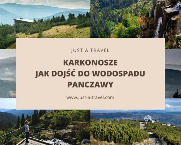 Karkonosze: malownicze krajobrazy i ścieżka do wodospadu Panczawy. Widok na góry, lasy i wodę.