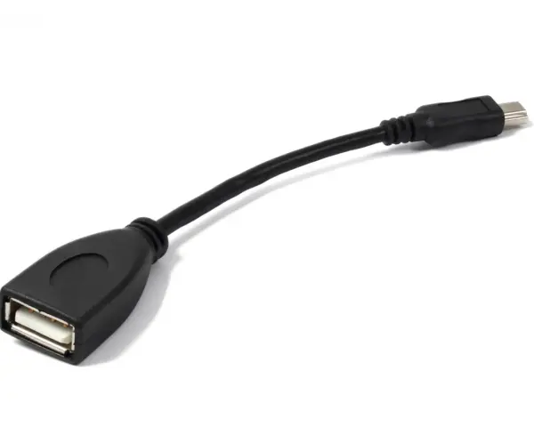 Adapter USB OTG, który umożliwia druk z telefonu przez USB.
