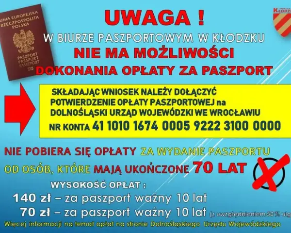 Paszport ile kosztuje? 140 zł za 10 lat, 70 zł z ulgą. Opłaty nie pobiera się od osób po 70. roku życia.