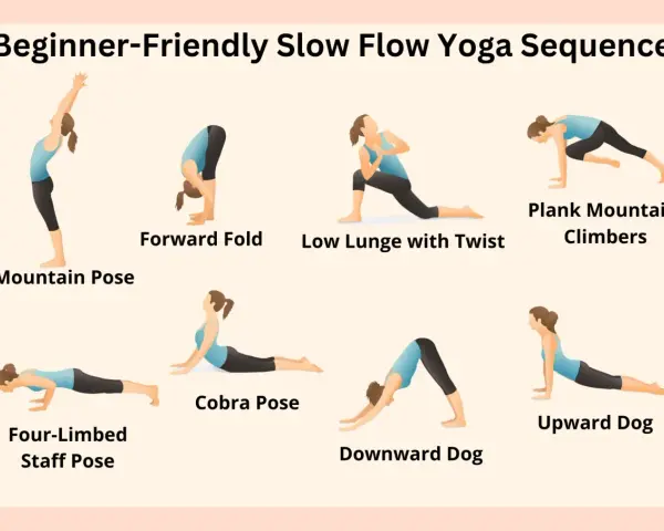 Learn how to slow down and relax with this beginner-friendly slow flow yoga sequence, featuring poses like Mountain Pose, Cobra Pose, and Downward Dog.