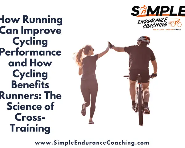A runner and cyclist high-five, illustrating how cycling benefits runners and improves performance.