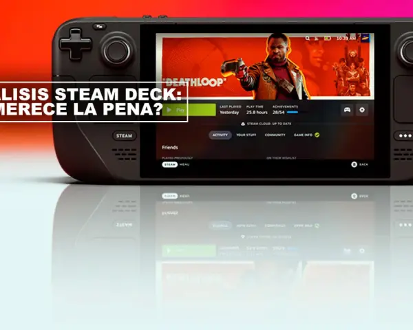 La consola Steam Deck muestra el juego "Deathloop". El análisis se pregunta si vale la pena.