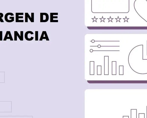 Gráficos de barras y circulares, estrellas y un corazón, junto a la frase "MARGEN DE GANANCIA". El exceso de oferta puede afectar estos indicadores.