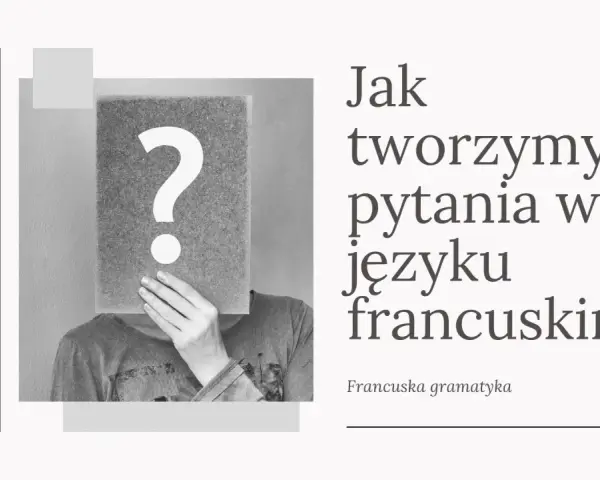 Jak tworzymy pytania w języku francuskim? Osoba z kartką i znakiem zapytania zasłaniającą twarz.
