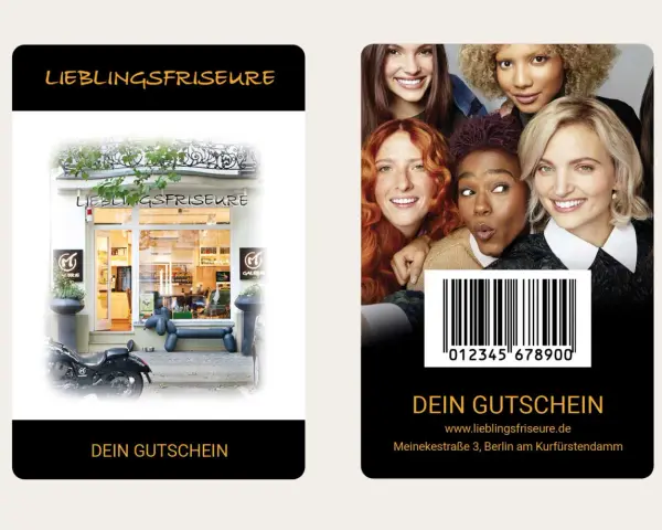 Gutschein für die Lieblingsfriseure in Berlin. Ein Gutschein für einen neuen Look!