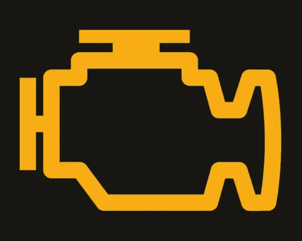 Gelbe kontrollleuchten auto: das Symbol für den Motor leuchtet auf. Zeit für eine Werkstatt!