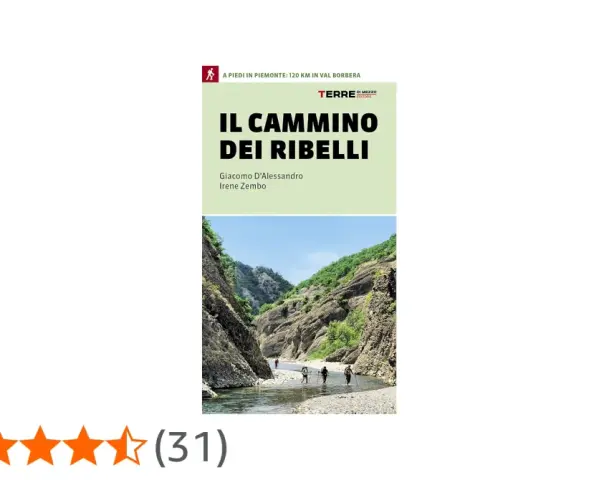 Copertina del libro "Il cammino dei ribelli", che mostra un gruppo di escursionisti in un canyon.