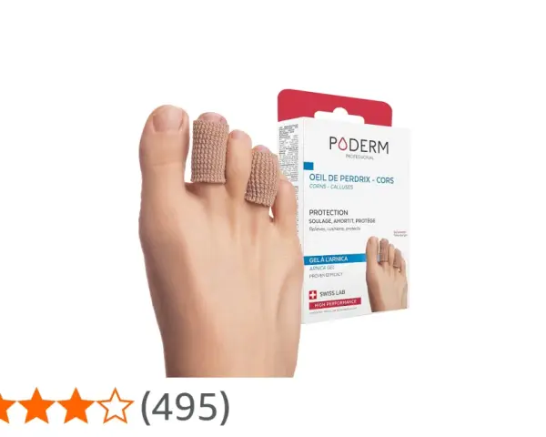 Protection pour oeil de perdrix et cors. Ces manchons en tissu soulagent et protègent les doigts de pied.