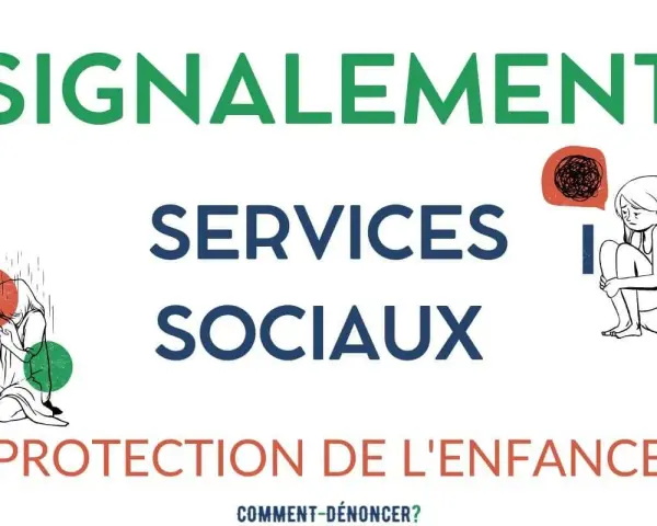 Signalement services sociaux : protection de l'enfance. Illustration d'enfants en détresse, appelant à l'aide.