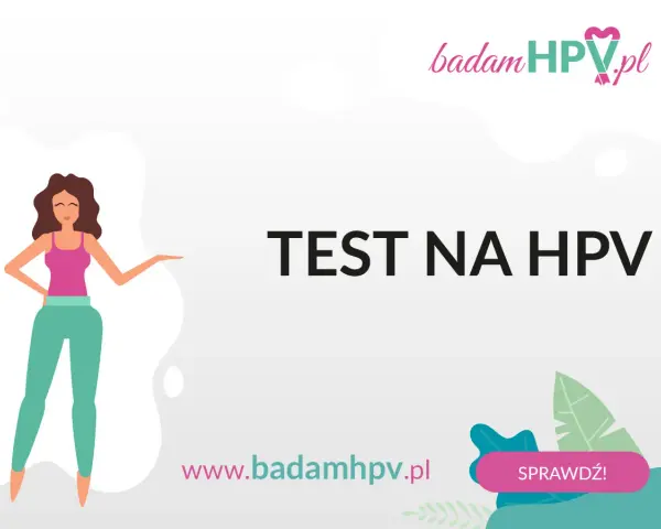 Kobieta zachęca do wykonania testu na HPV. Sprawdź, jak łatwo zrobić go w aptece online badamHPV.pl.