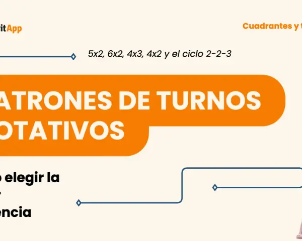 Patrones de turnos rotativos y cómo elegir la mejor secuencia para tus días libres en hostelería.