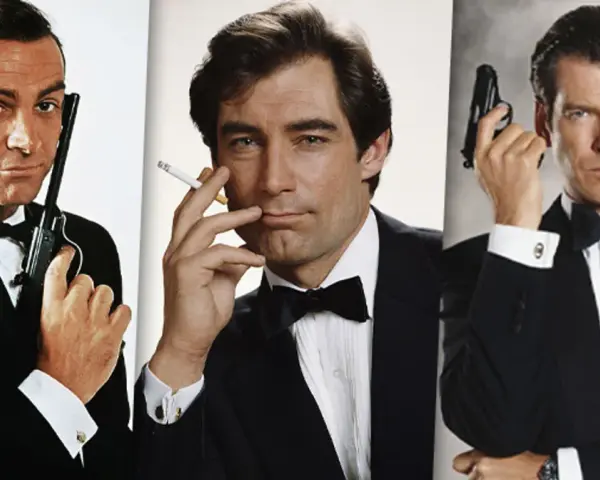 Sean Connery, Timothy Dalton i Pierce Brosnan – oto kto grał Jamesa Bonda po kolei, w eleganckich smokingach i z bronią w ręku.