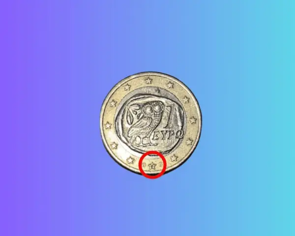 Une pièce de 1 € avec une chouette, symbole de sagesse, est mise en avant. Une petite étoile est encerclée.
