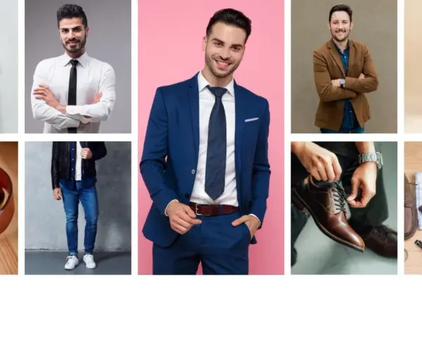 Męskie stylizacje: od białej koszulki po garnitur, skórzane buty i akcesoria. Idealna moda casual.