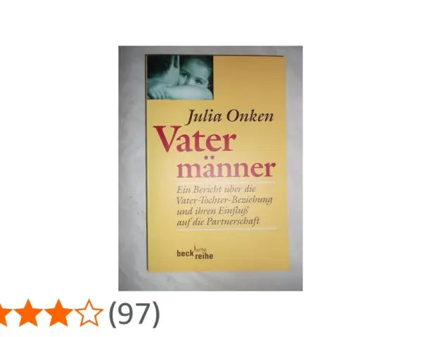 Buchcover "Vater-Männer" von Julia Onken. Ein Bericht über die Vater-Tochter-Beziehung und ihren Einfluss auf die Partnerschaft.