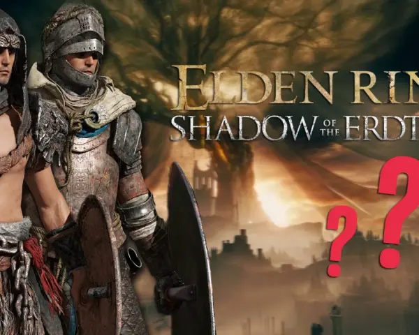 Dos guerreros de Elden Ring, uno con armadura pesada y otro con vestimenta tribal, se preparan para la batalla. ¿Qué nuevas elden ring clases nos esperan?