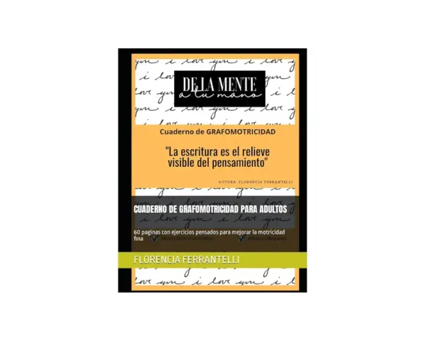 Cuaderno de grafomotricidad para adultos, con ejercicios para mejorar la motricidad fina y visomotora.