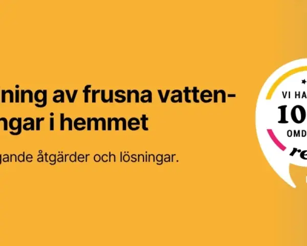 Upptining av frusna vattenledningar i marken. Förebyggande åtgärder och lösningar. Rörjour 247 har fått 1000 omdömen.