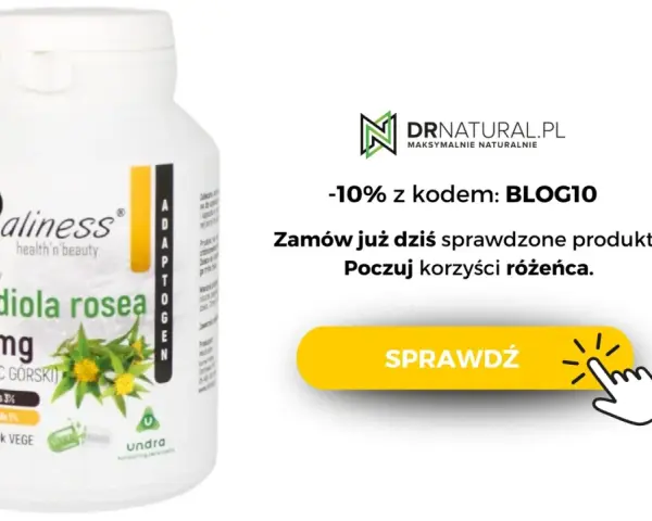 Opakowanie suplementu diety z różeńcem górskim 500mg. Sprawdź dawkowanie i poczuj korzyści.