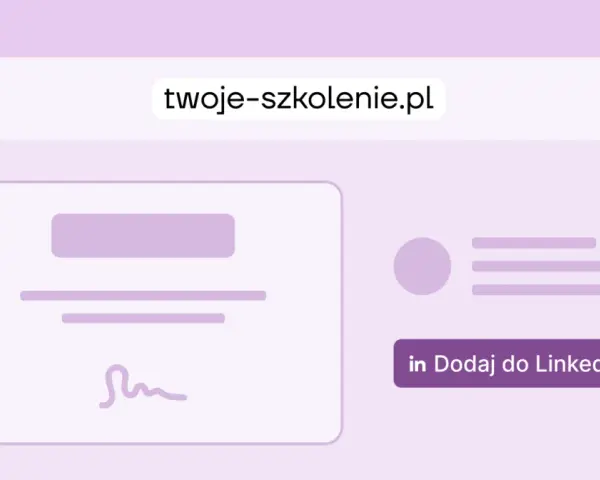 Certyfikat ukończenia kursu szczepień. Dodaj do LinkedIn.
