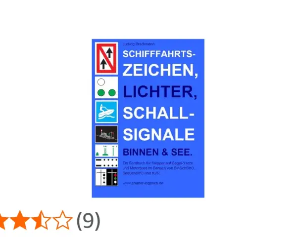 Buchcover zeigt Schifffahrtszeichen, Lichter und Schall-Signale. So kann jedes Schiff signal geben.