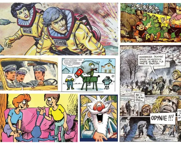 Kiedy powstał pierwszy komiks? Zobacz sceny z różnych komiksów: akcja, humor, fantasy i dramatyczne historie.
