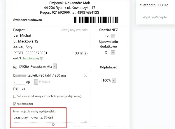 Na ile dni można wypisać leki na e-recepcie? Sprawdź ważność recepty