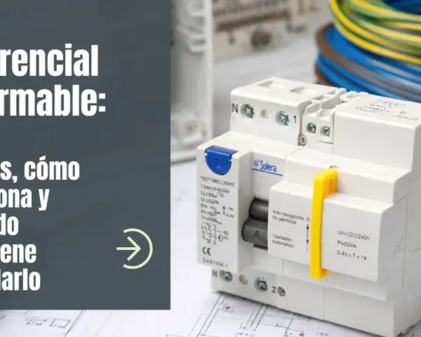 Dispositivo diferencial rearmable, esencial para la seguridad eléctrica. Aprende su funcionamiento y cuándo instalarlo.