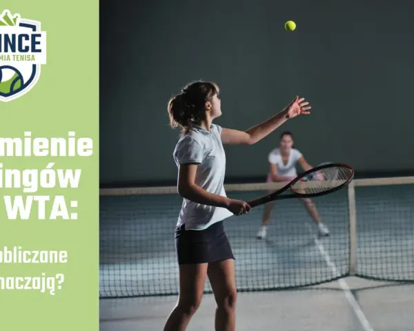 Młoda tenisistka serwuje, przygotowując się do zdobycia punktów WTA. Akademia Prince wyjaśnia rankingi.