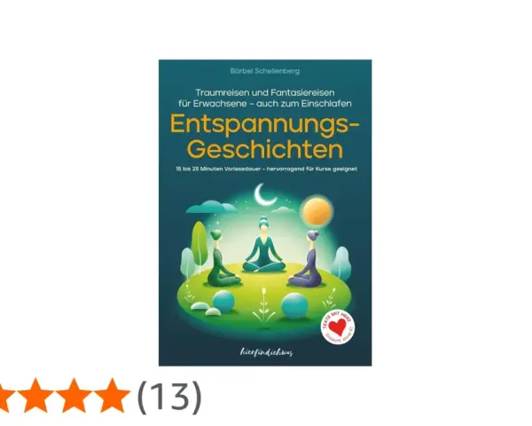 Entspannungsgeschichten für Erwachsene: Drei Figuren meditieren unter Mond und Sonne. Ideal zum Einschlafen.