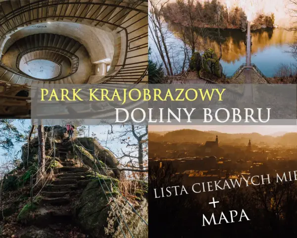 Park Krajobrazowy Doliny Bobru oferuje liczne atrakcje: kręte schody, kamieniołom, skalne ścieżki i panoramę miasta.