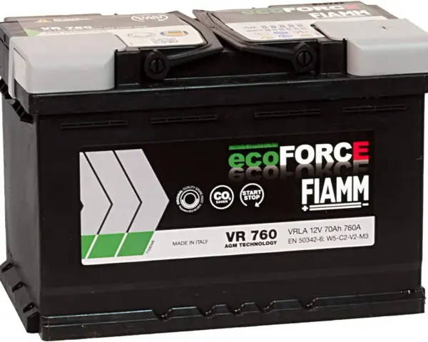 Batteria auto FIAMM ecoFORCE VR 760, 12V 70Ah. Ideale per sistemi start e stop non funziona? Questa è la soluzione.