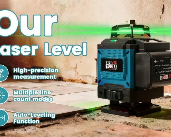 Livella laser 360° con funzione autolivellante, ideale per misurazioni precise e multiple linee.