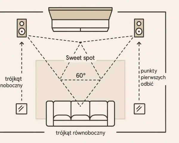 Jak rozmieścić głośniki w salonie? Odkryj swój sweet spot!