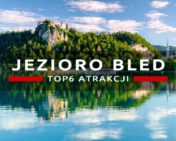 Jezioro Bled z zamkiem na skale i odbiciem w wodzie. Idealne miejsce na camping Bled i odkrywanie topowych atrakcji.