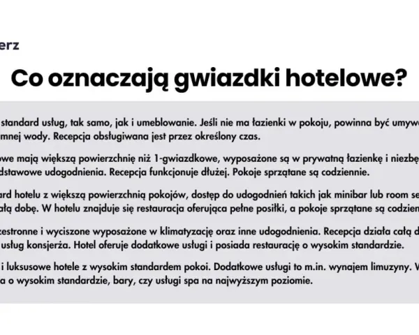 Co oznaczają gwiazdki w hotelu? Odkryj tajemnice standardów jakości