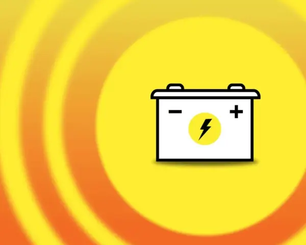 A car battery icon on a yellow background with orange rings. Does disconnecting battery clear codes?