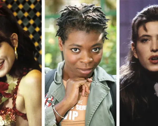 Trois portraits de chanteuses françaises, dont une évoquant une ambiance de chanteuse française année 2010.