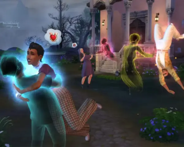 Sims 4 con fantasmas y romance. ¡Usa trucos para que tus Sims vivan aventuras sobrenaturales!