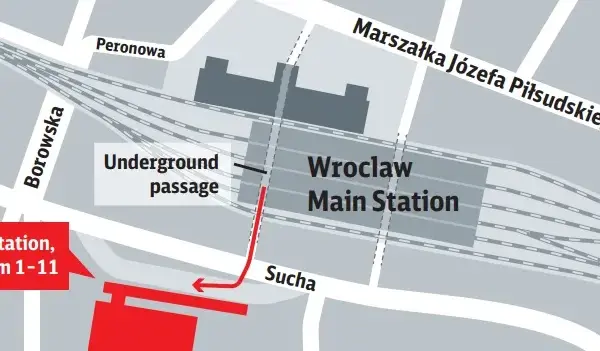 Autobusy Wrocław-Zakopane: Odjazd z Dworca Sucha 1 Wskazówki