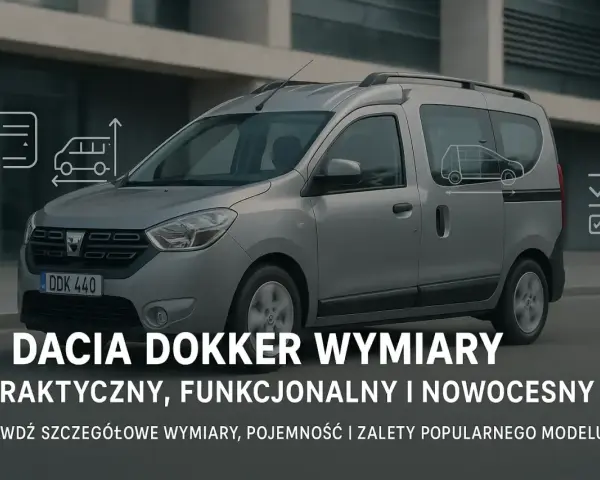 Srebrny Dacia Dokker, praktyczny i funkcjonalny. Sprawdź szczegółowe wymiary paki tego popularnego modelu.