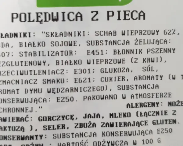 Polędwica wołowa z pieca. Informacje o składnikach i wartościach odżywczych, w tym polędwica wołowa kcal.
