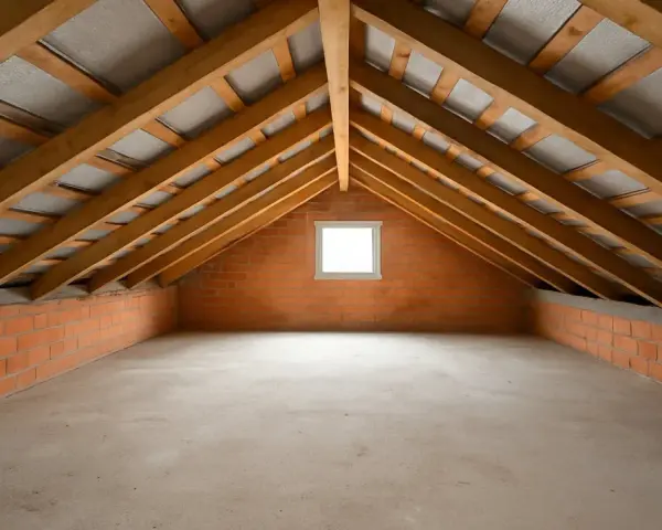Sottotetto in costruzione con tetto in legno e pareti in mattoni. Un dilemma: meglio isolare il tetto o il sottotetto?